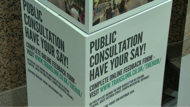 Information on the consultation is available in a variety of ways, including at a display in the Europa Bus Station