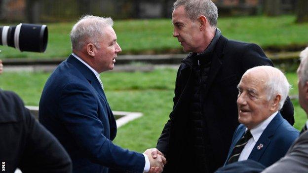 Former Rangers manager Ally McCoist and former player David Weir