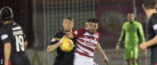 Partick Thistle and Hamilton players