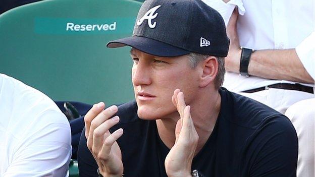 Bastian Schweinsteiger at Wimbledon