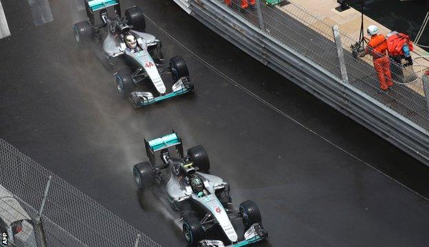 Nico Rosberg and Lewis Hamilton