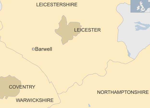 Barwell location map