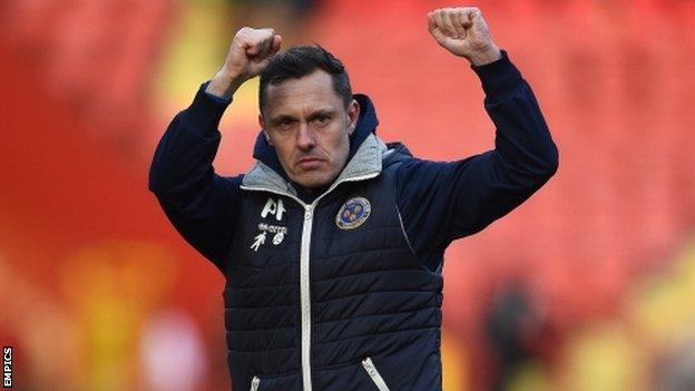 Shrewsbury's 2-0 win at Charlton on Saturday was a 10th away league victory for Paul Hurst's side