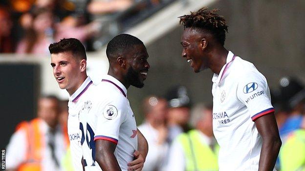 Mason Mount, Fikayo Tomori and Tammy Abraham