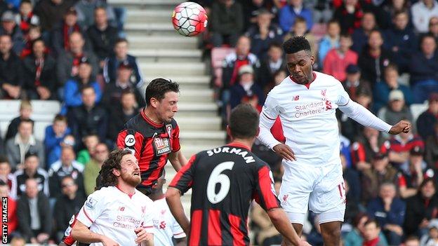 Daniel Sturridge scores Liverpool's second goal, his ninth of the season in all competitions