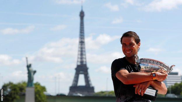 Rafael Nadal won the French Open in June - his 15th Grand Slam title