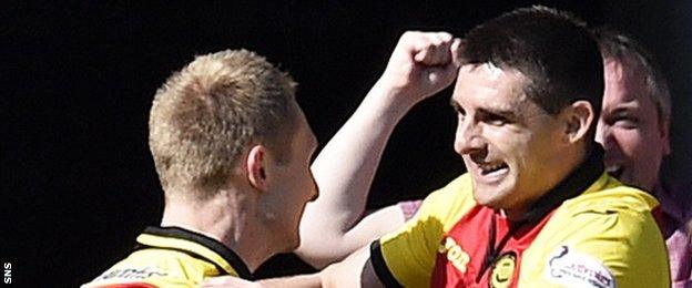 Partick Thistle celebrate