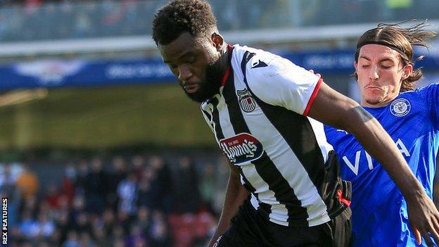 Michee Efete in action for Grimsby