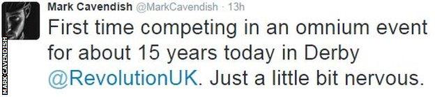 Mark Cavendish on twitter