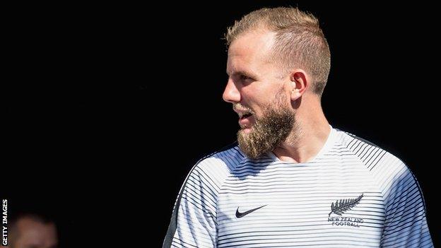 New Zealand and SuperSport United's Jeremy Brockie