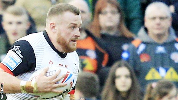 Brad Singleton featured for Toronto in their 32-10 Super League defeat by Wigan in February