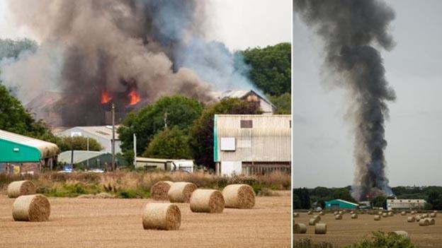 Fire at Llandow industrial estate