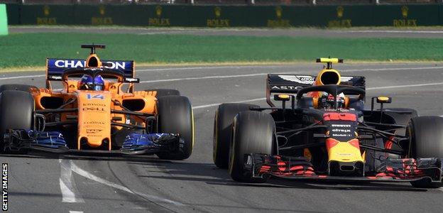 Fernando Alonso and Max Verstappen