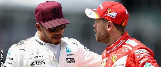 Lewis Hamilton and Sebastian Vettel