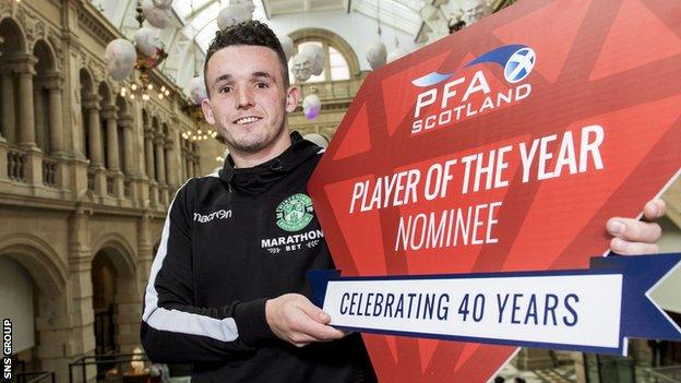 Hibs midfielder John McGinn