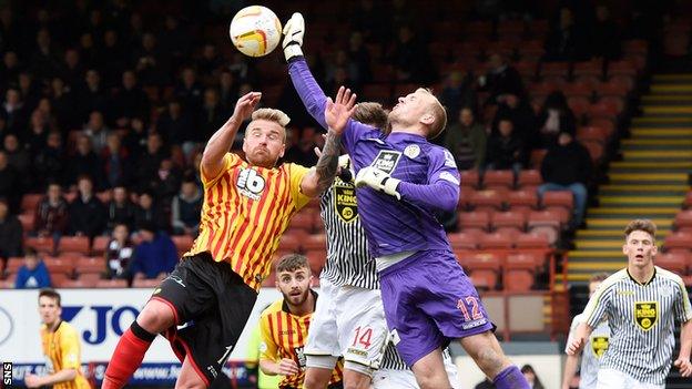 Goalkeeper Mark Ridgers playing for St Mirren