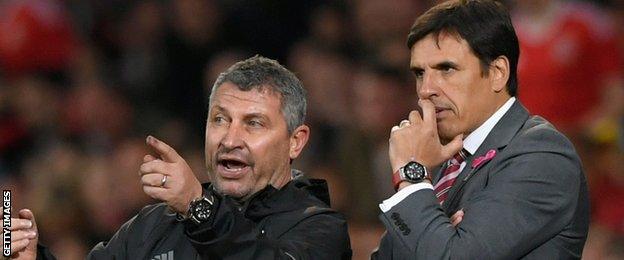 Osian Roberts and Chris Coleman