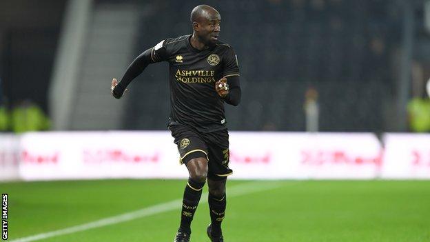 Winger Albert Adomah playing for QPR in the Championship