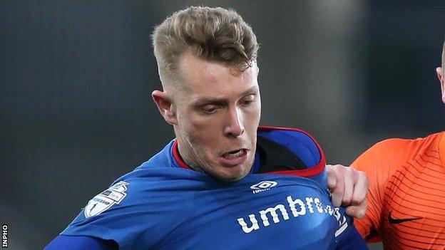 Kirk Millar was on target twice for Linfield in Montenegro