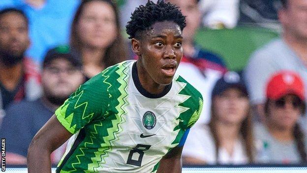 Asisat Oshoala in action for Nigeria