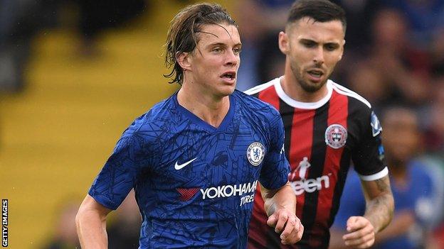 Conor Gallagher in action for Chelsea in a pre-season friendly against Bohemians