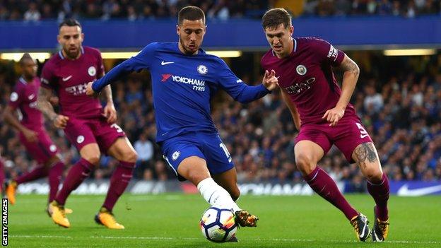 Eden Hazard and John Stones