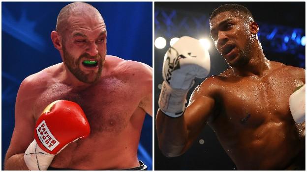 Tyson Fury (left) wants to fight fellow Briton Anthony Joshua