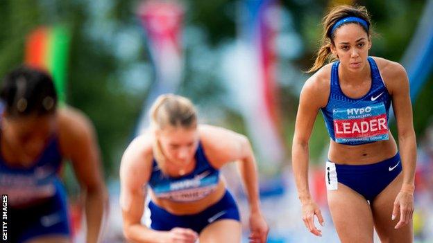 Katerina Johnson-Thompson competes at Gotzis