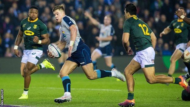 Jones has scored 10 tries in 19 tests for Scotland