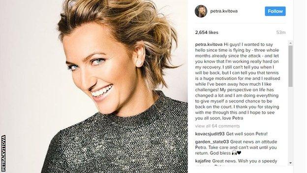 Petra Kvitova on Instagram