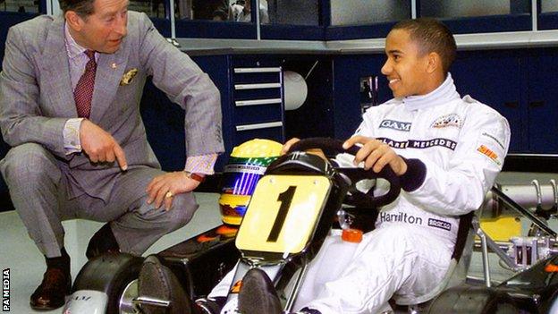 HRH Prince Charles and Lewis Hamilton