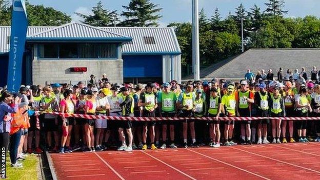 Competitors at the start line