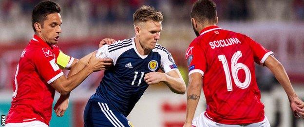 Matt Ritchie in action against Malta