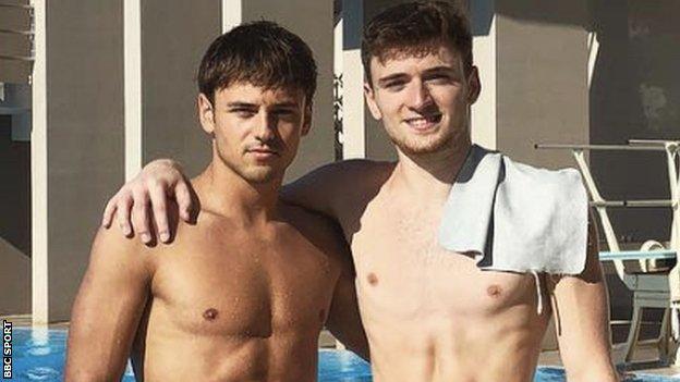 Tom Daley with Matty Lee