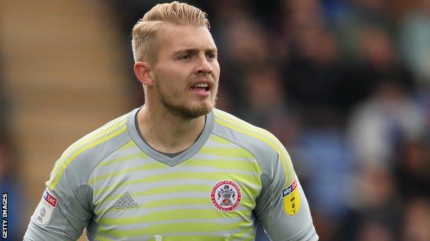 Connor Ripley in action for Accrington Stanley