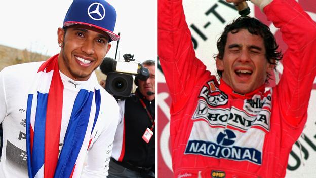 Lewis Hamilton and Ayrton Senna