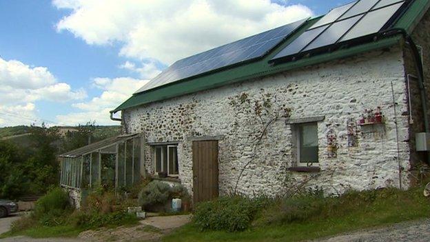 barn with solar panels