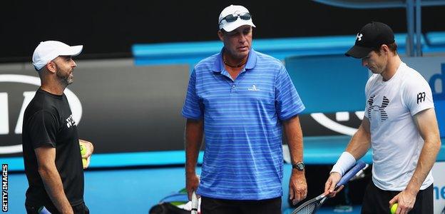 Jamie Delgado, Ivan Lendl and Jamie Murray