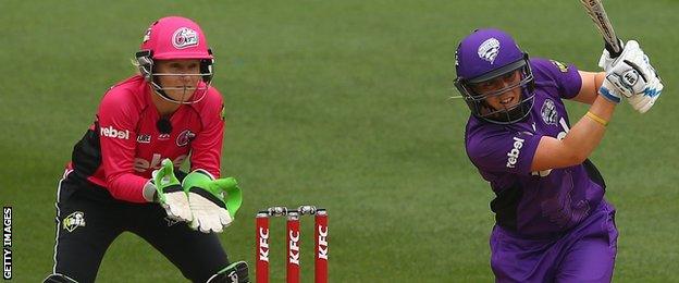 England's Heather Knight hits out for Hobart Hurricanes