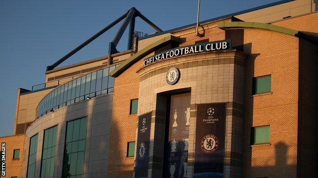 A general view of the outside of Chelsea's stadium Stamford Bridge