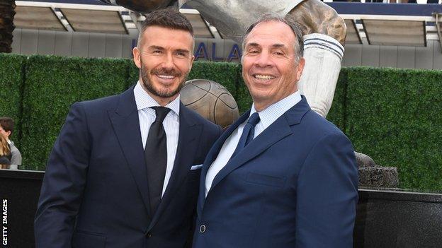 Bruce Arena and David Beckham