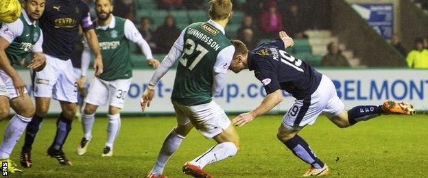 Bob McHugh stoops to equalise for Falkirk