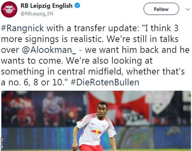 Ademola Lookman tweet