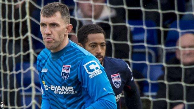 Mark Brown in action for Ross County