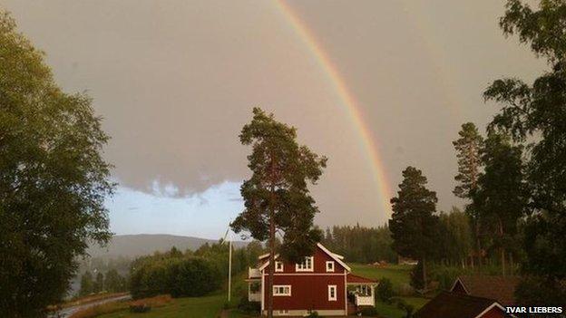 Rainbow in Värmland, Sweden