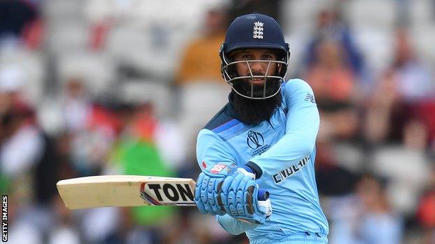 Moeen Ali in action with the bat