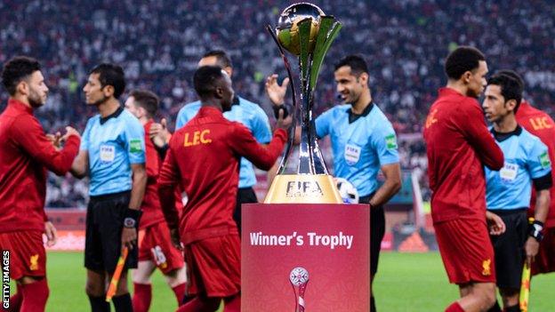 Liverpool players with the Club World Cup