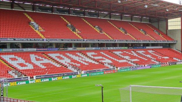 Oakwell, home of Barnsley FC