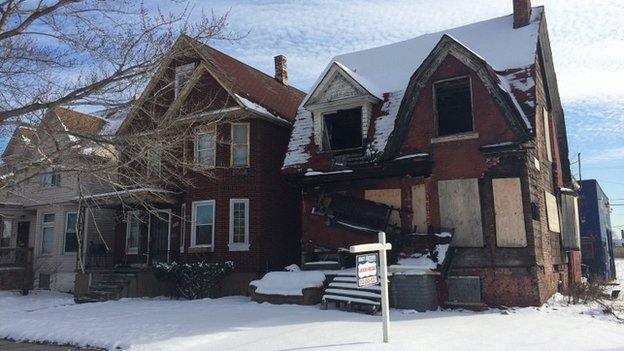 empty house in Detroit