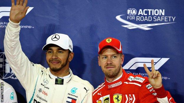 Lewis Hamilton and Sebastian Vettel